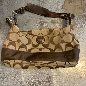 Brown Large C’s Coach Shoulder Bag